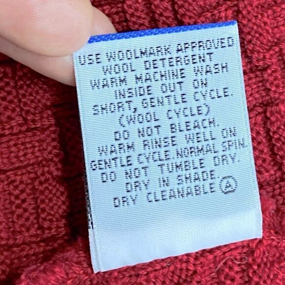 Aklanda Australia Oversized Red Merino Wool Cowl  Neck Sweater M - Picture 8 of 14